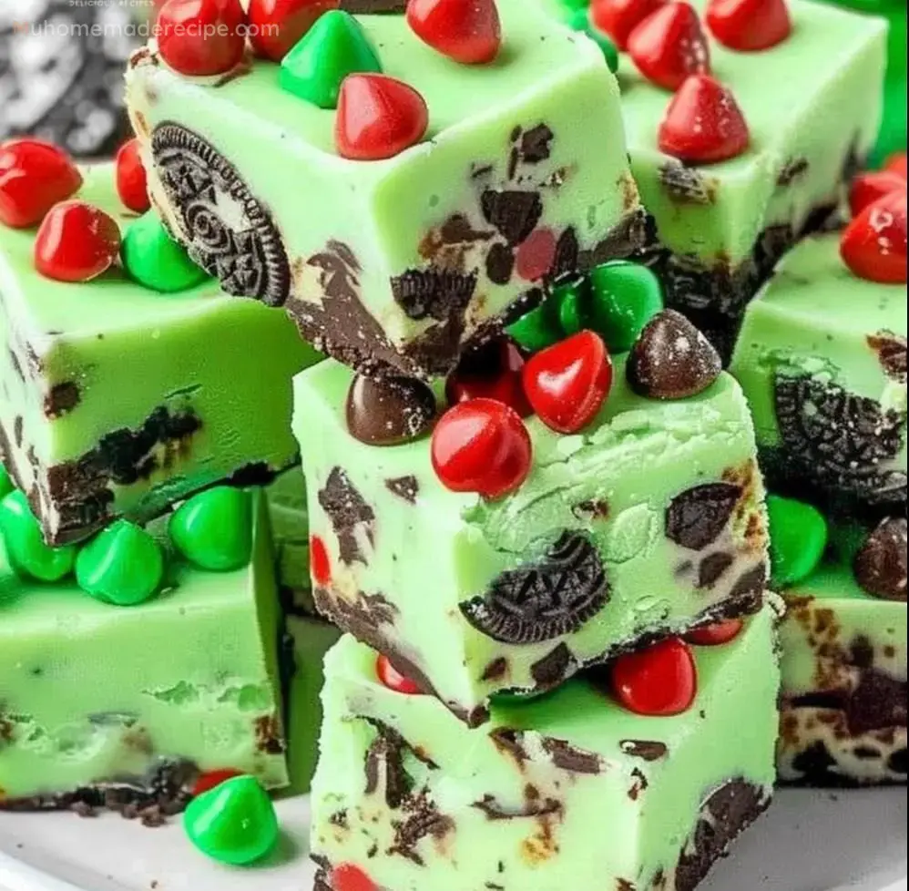 Christmas Mint Oreo Fudge