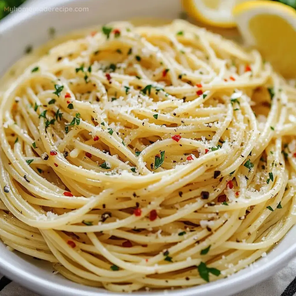 Spaghetti Aglio e Olio with Garlic and Red Pepper