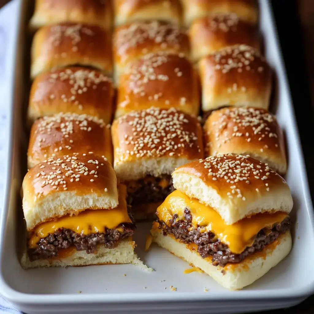 Hawaiian Roll Cheeseburger Sliders