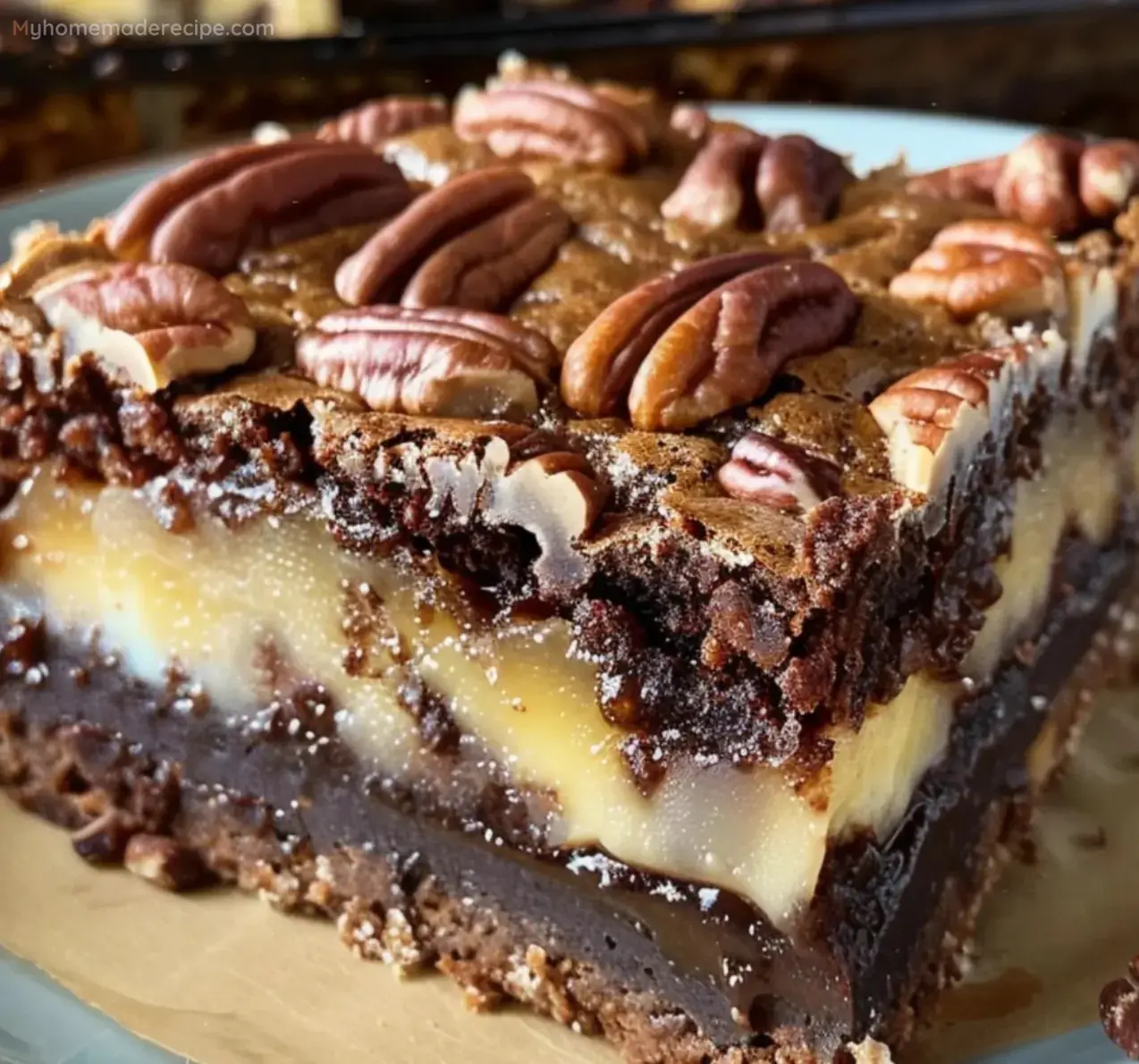 Chocolate Pecan Ooey Gooey Butter Cake