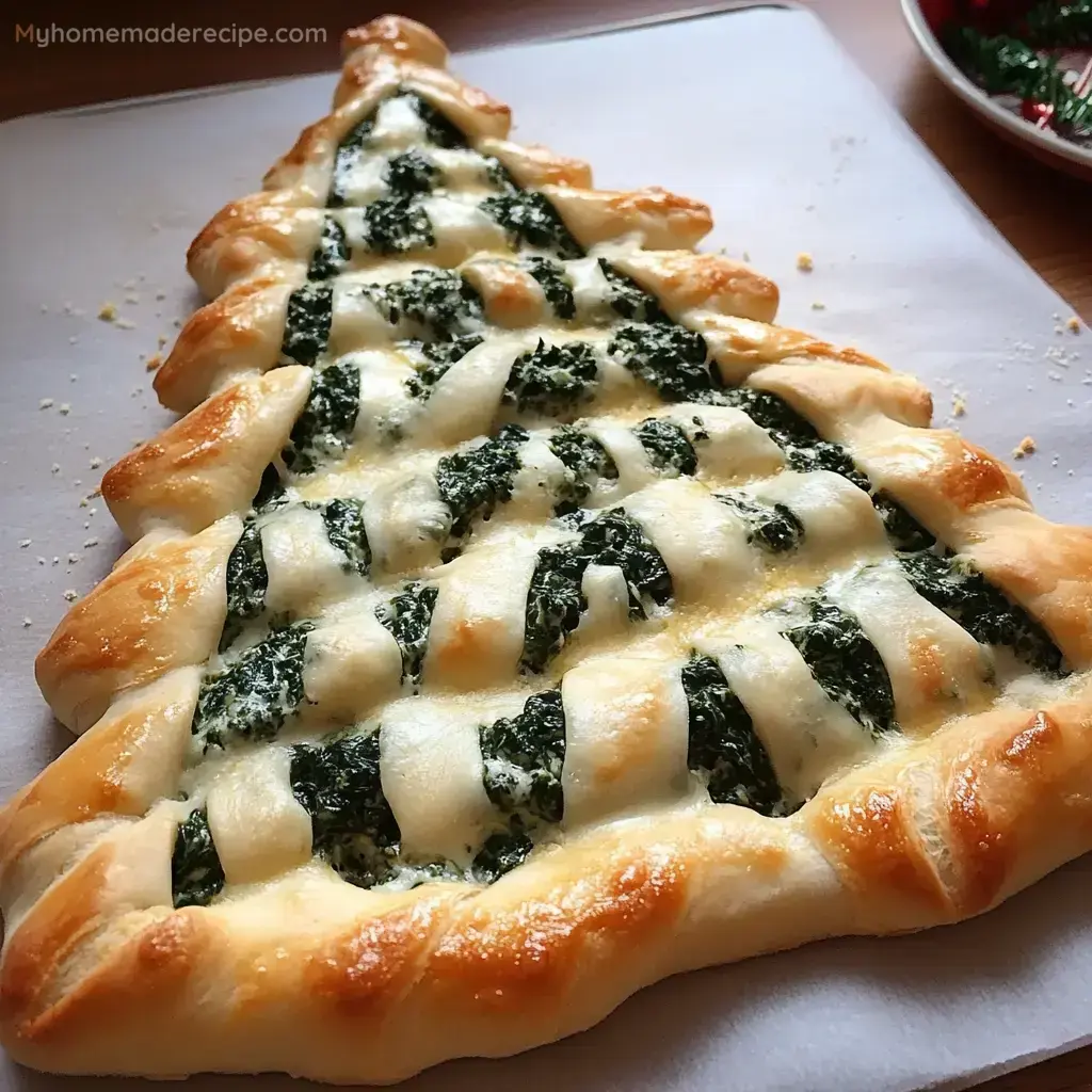 Christmas Tree Spinach Dip Breadsticks