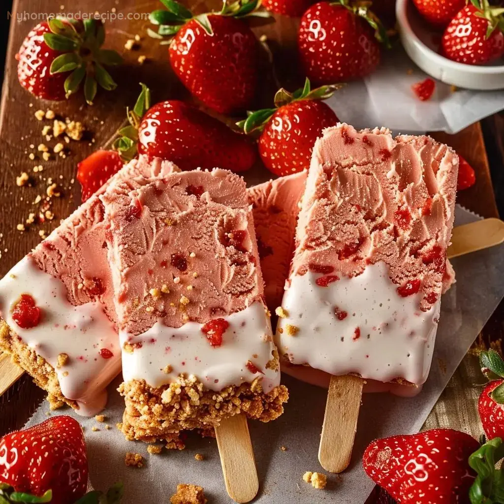 Strawberry Shortcake Ice Cream Bars