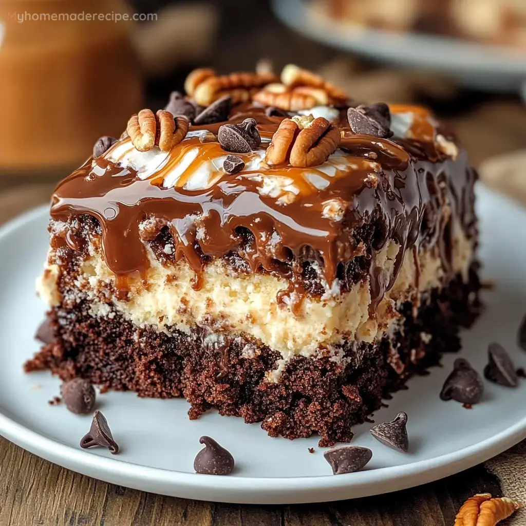 Heavenly German Chocolate Poke Cake