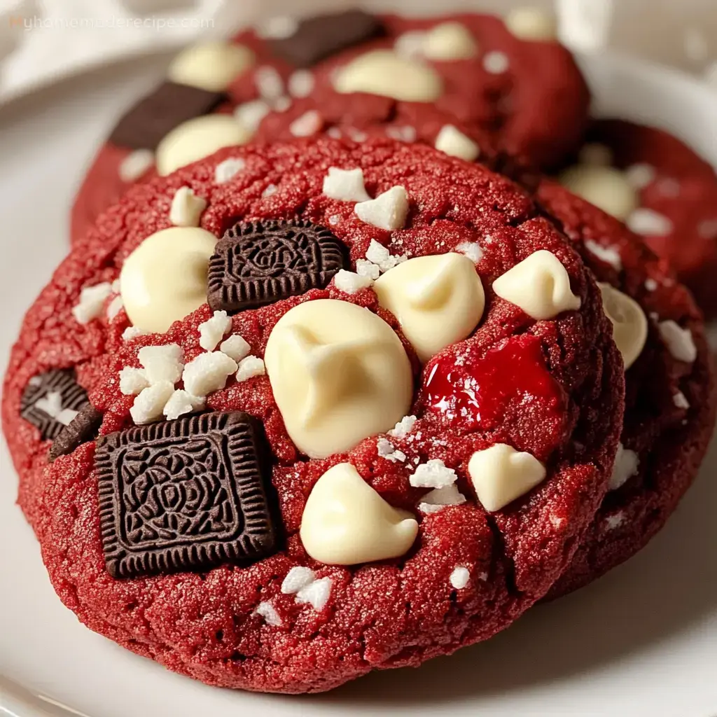 Red Velvet Cookies and Cream Cookies