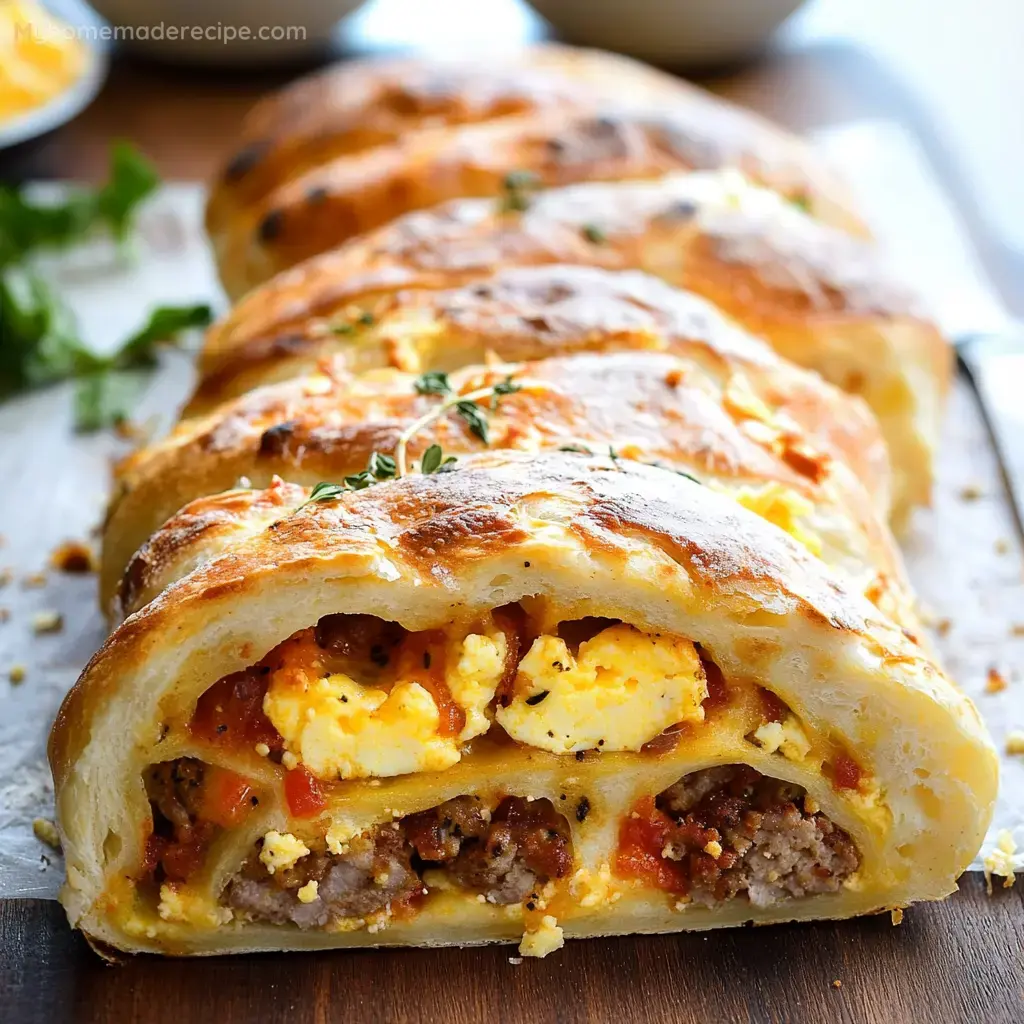 Easy Breakfast Stromboli