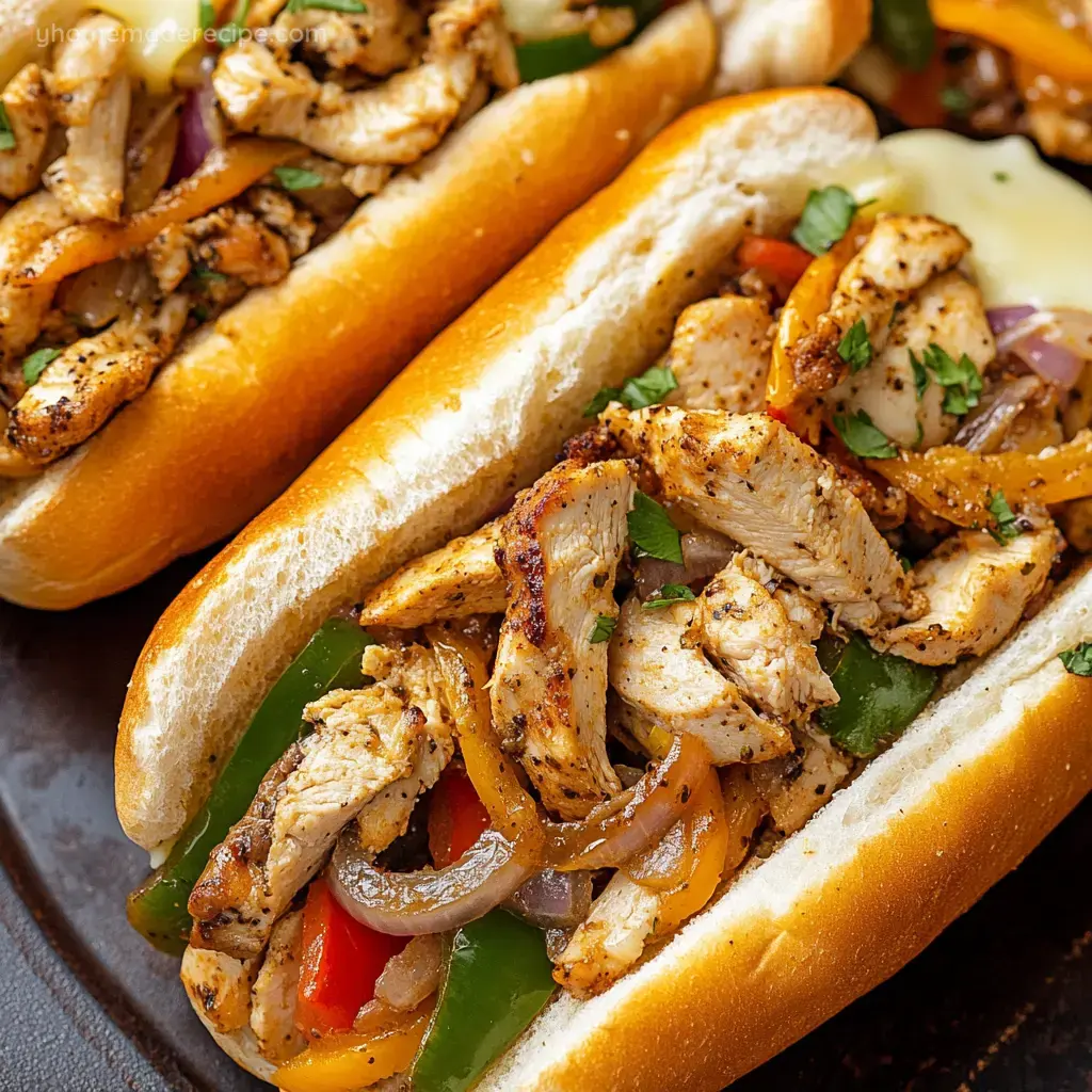 Chicken Cheese Steak Sandwiches