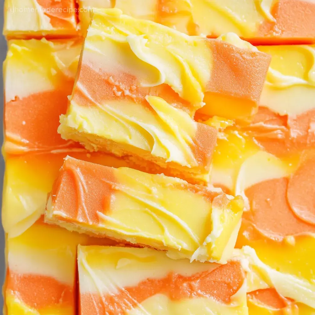 Candy Corn Fudge Delights