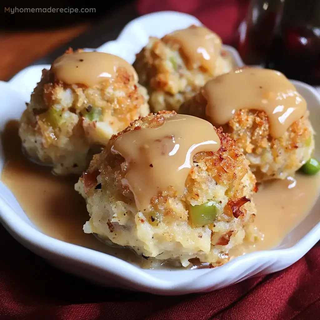 Leftover Turkey Stuffing Balls