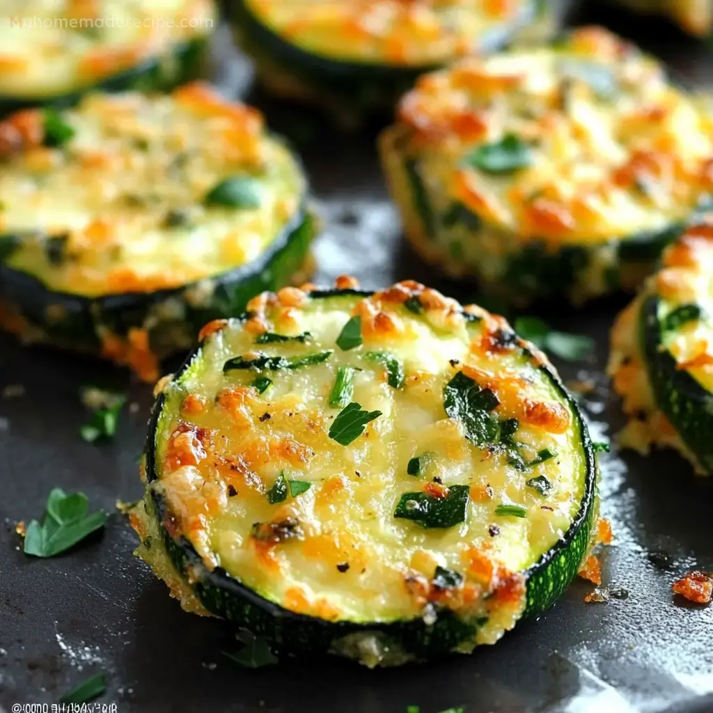 Cheesy Garlic Zucchini Bites