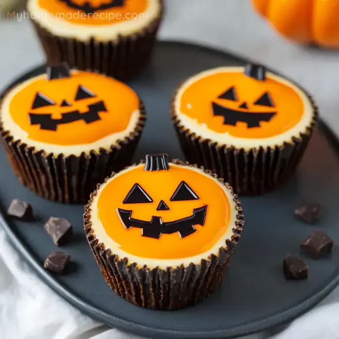 Halloween Cheesecake Jack-o-Lanters