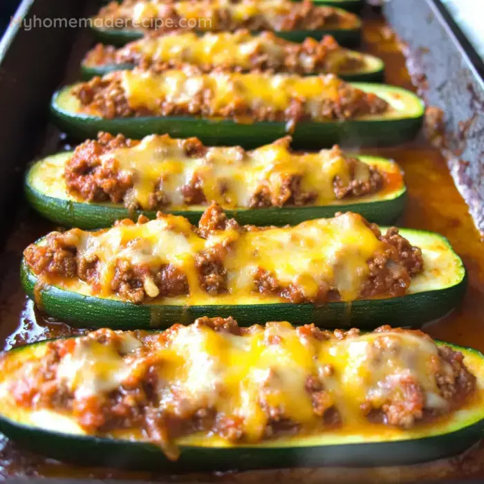 Beef Stuffed Zucchini Boats