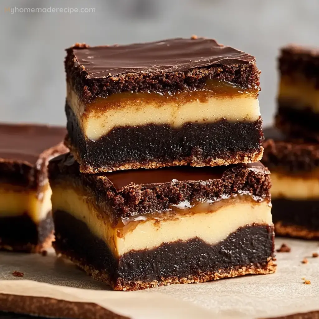 Millionaire Shortbread Brownie Bars