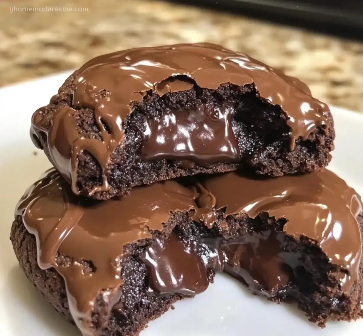 Chocolate-Filled Cookies with Powdered Sugar Dusting