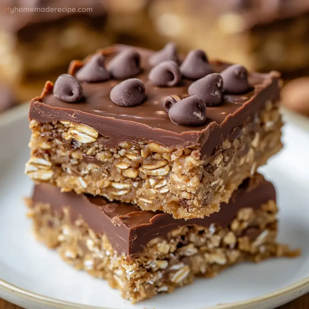 No Bake Chocolate Oat Bars