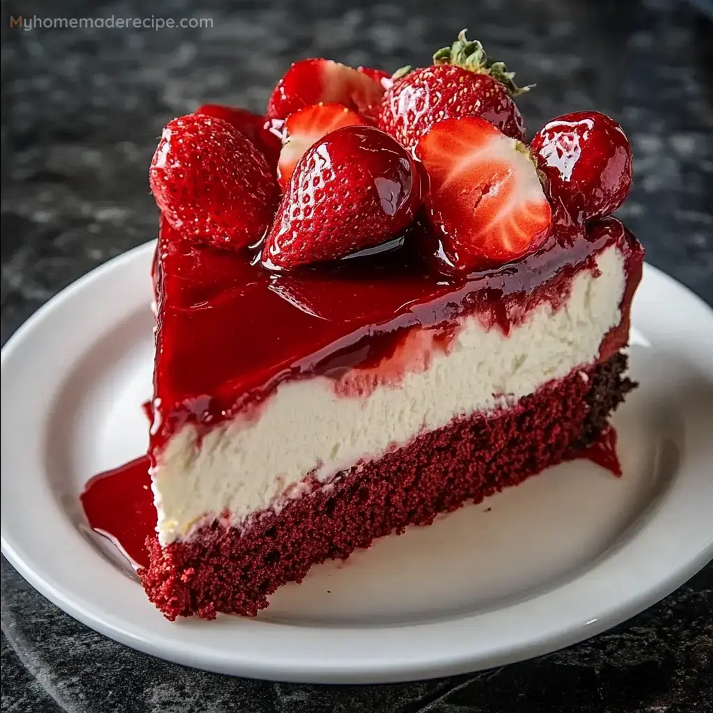 Red Velvet Strawberry Cheesecake