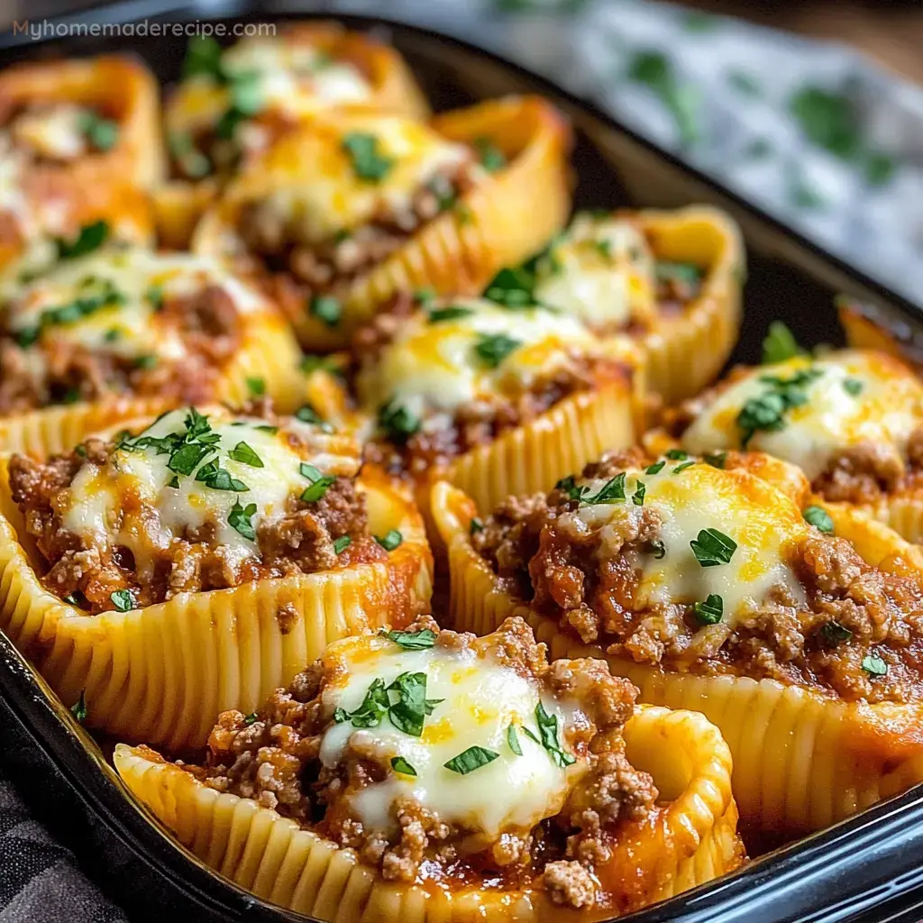 Creamy Ricotta Beef Stuffed Shells Pasta