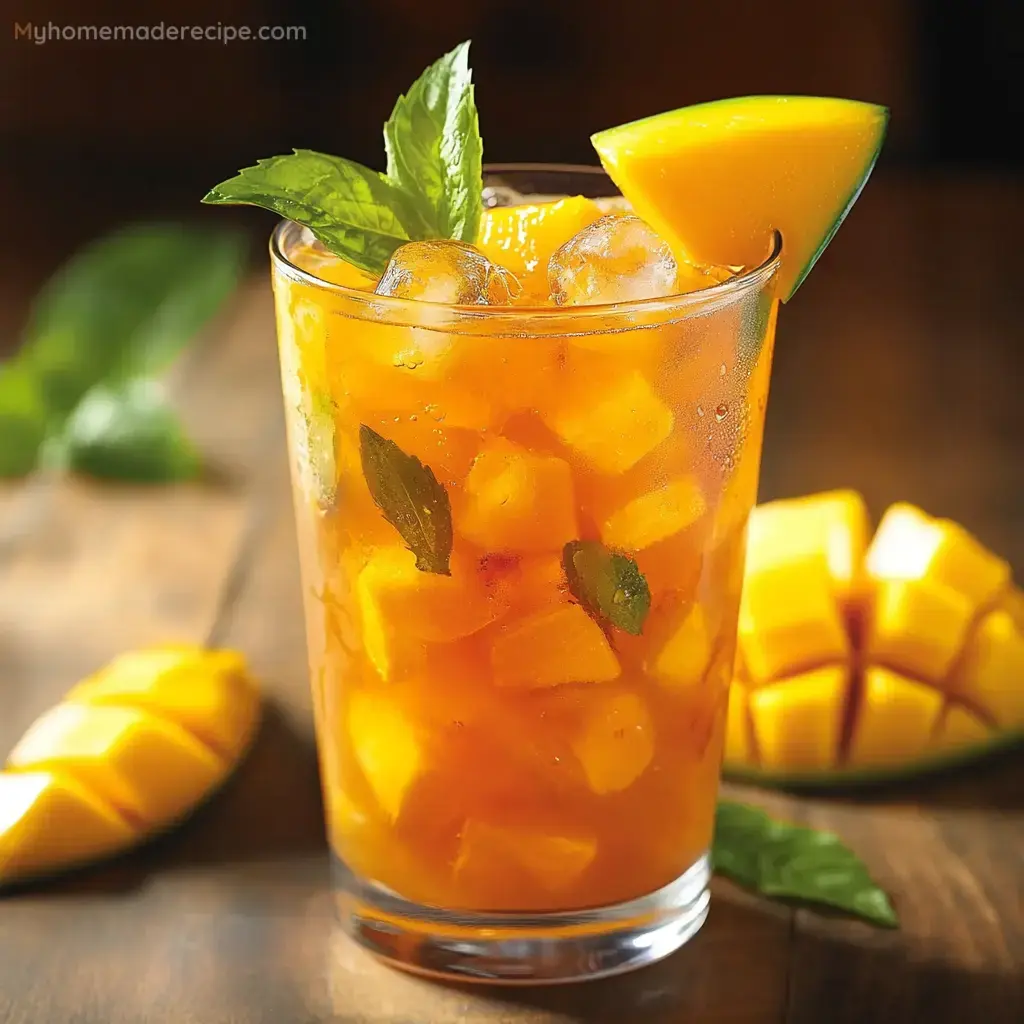 Homemade Mango Iced Tea