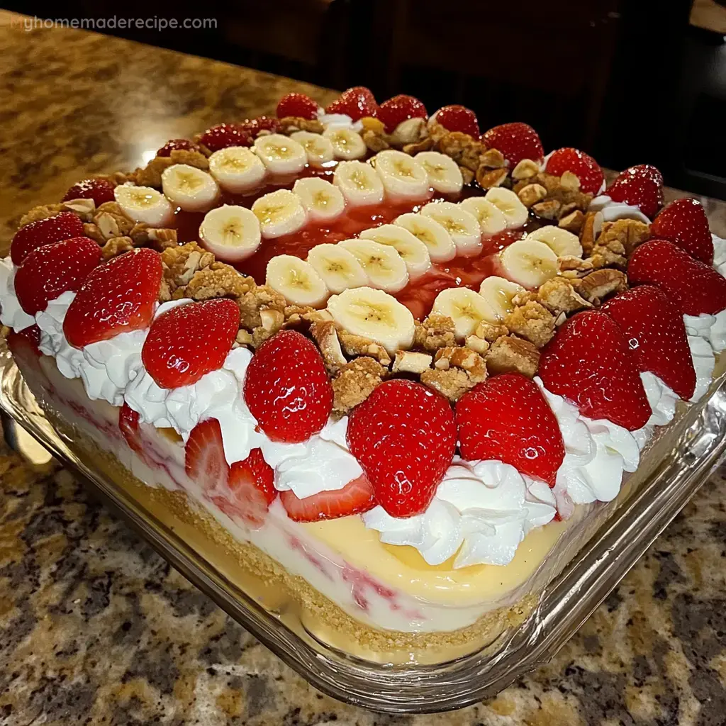 Half Banana Pudding Half Strawberry Shortcake