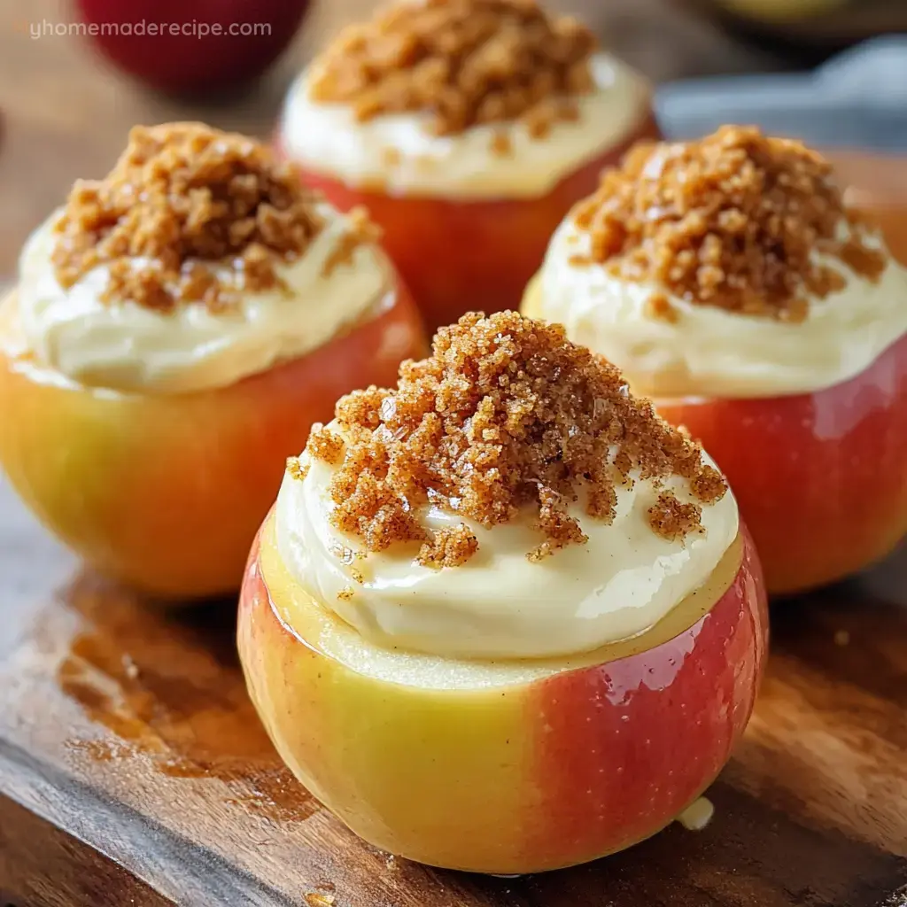 Cheesecake Stuffed Baked Apples