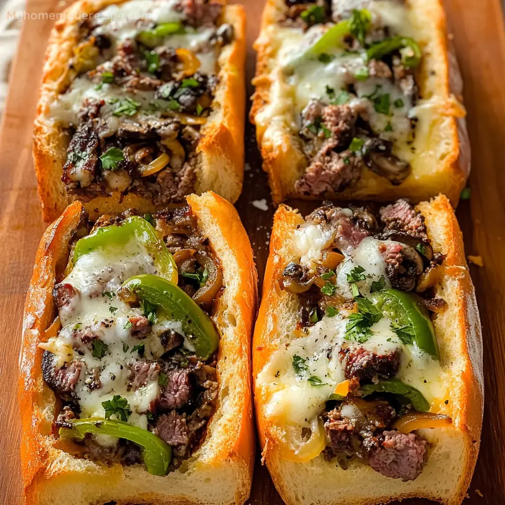 Philly Cheesesteak Cheesy Bread