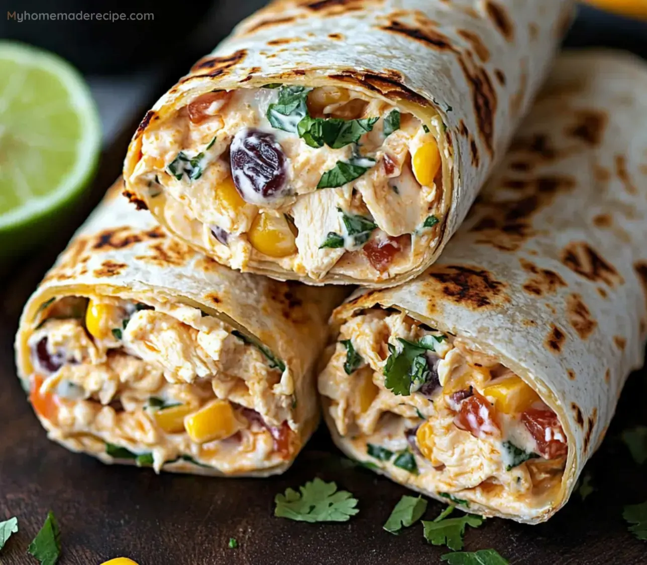 Southwest Cream Cheese Chicken Wraps