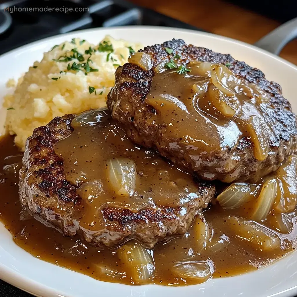 Hamburger Steaks with Onion Gravy