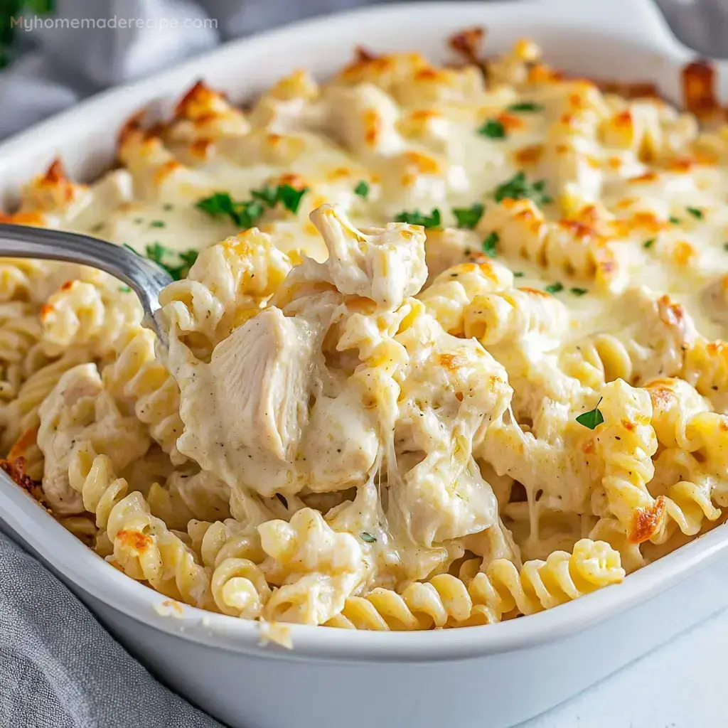 Garlic Parmesan Chicken Pasta Bake