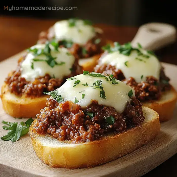 Open-Faced Garlic Toast Sloppy Joes