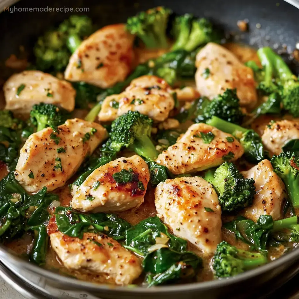 Ultimate Garlic Chicken with Broccoli and Spinach