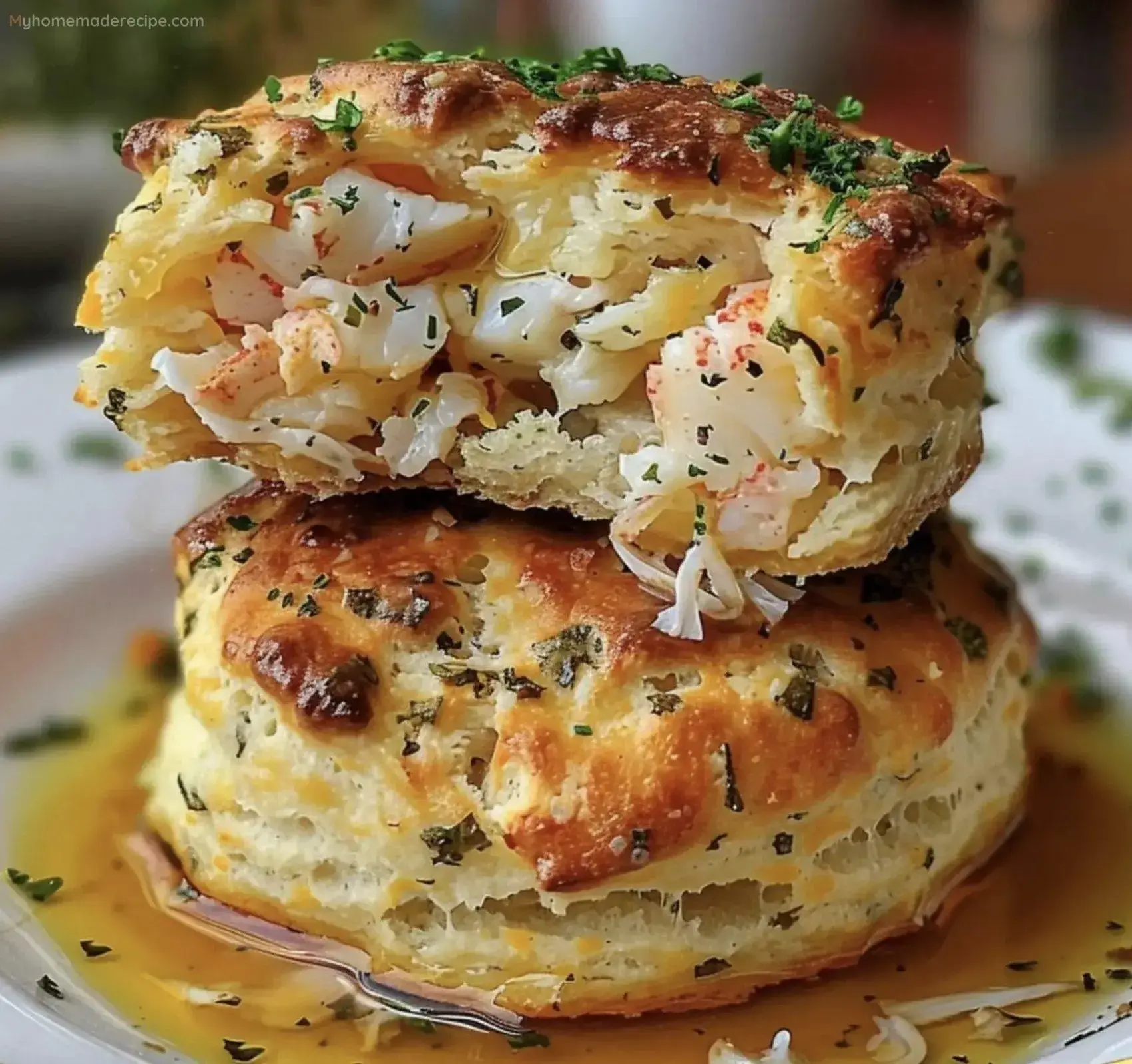 Crab Stuffed Cheddar Bay Biscuits