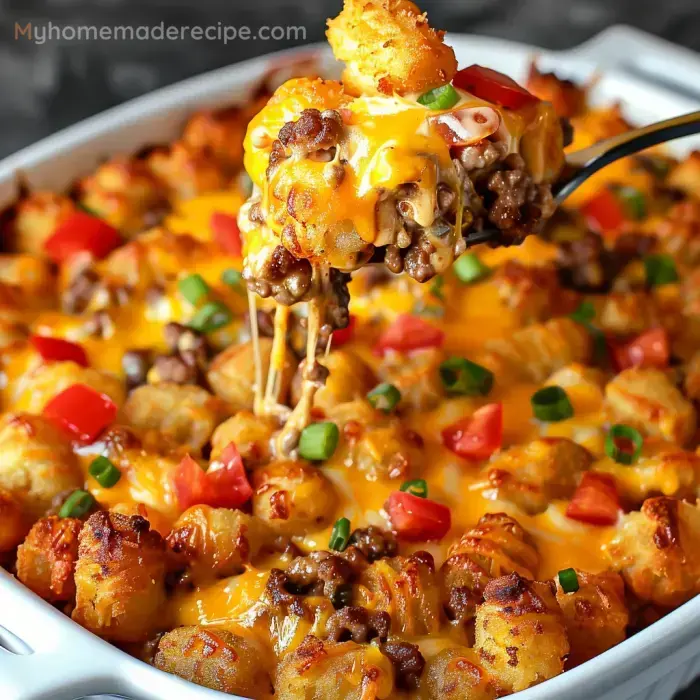 Cheeseburger Tater Tot Casserole