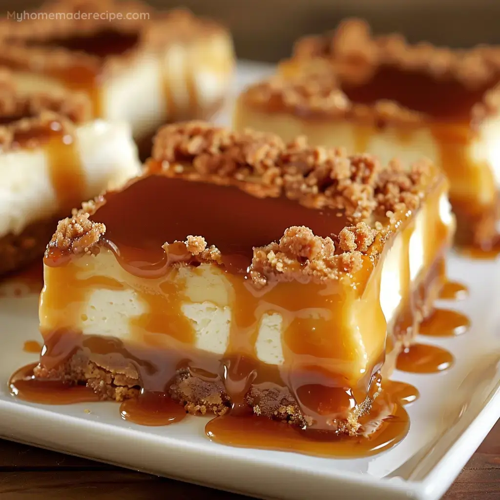 Decadent Caramel Cheesecake Bars