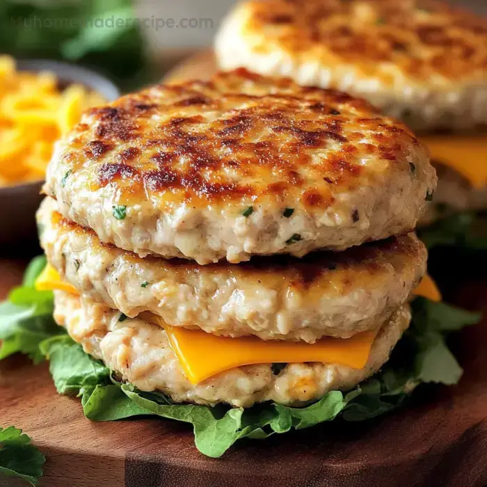 Cheddar Ranch Chicken Burgers