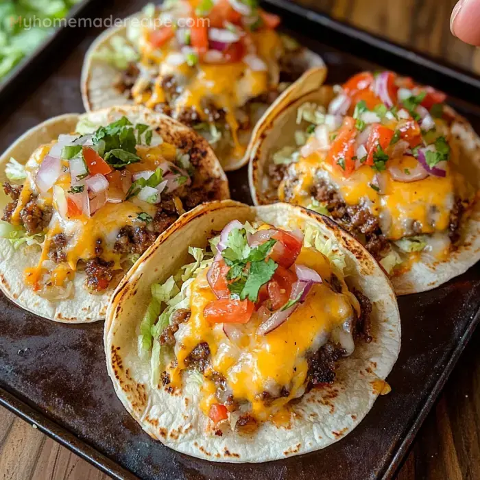 Smashed Cheeseburger Tacos