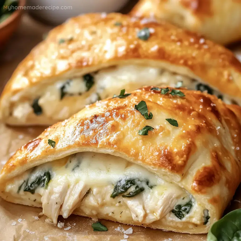 Chicken Alfredo Air Fryer Calzones