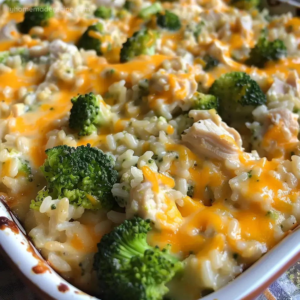 Broccoli, Rice, Cheese, and Chicken Casserole