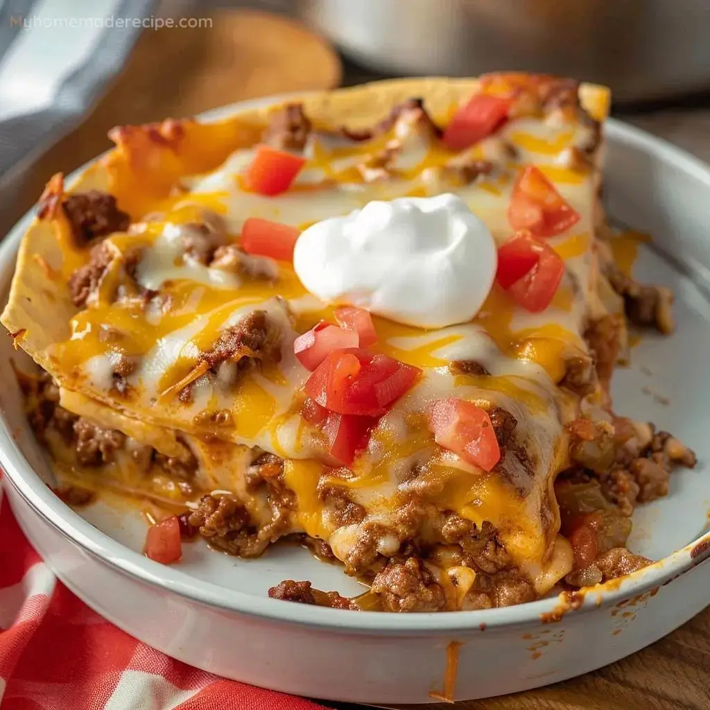 Taco Casserole with Tortillas