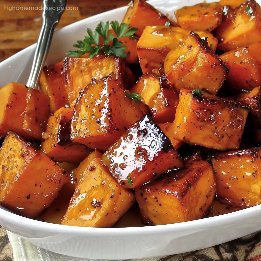 Honey Cinnamon Roasted Sweet Potatoes