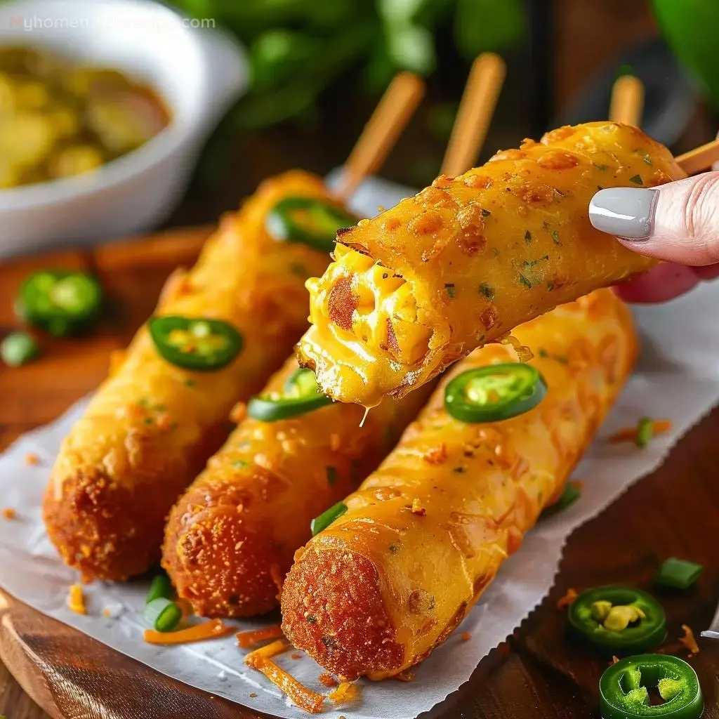 Cheesy Jalapeño Corn Dogs