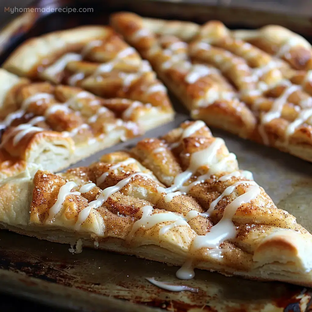 Cinnamon-Sugar Pizza made with Crescent Rolls