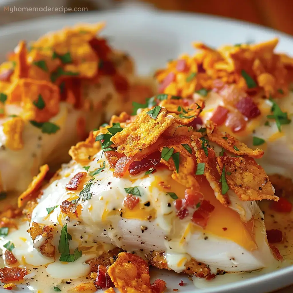 Cream Cheese & Bacon Stuffed Doritos Chicken