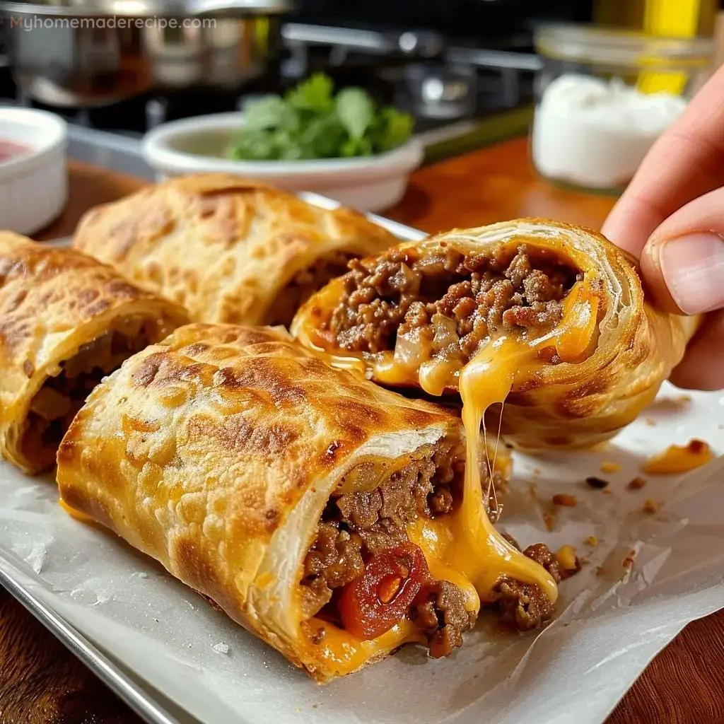 Beef and Cheese Chimichangas