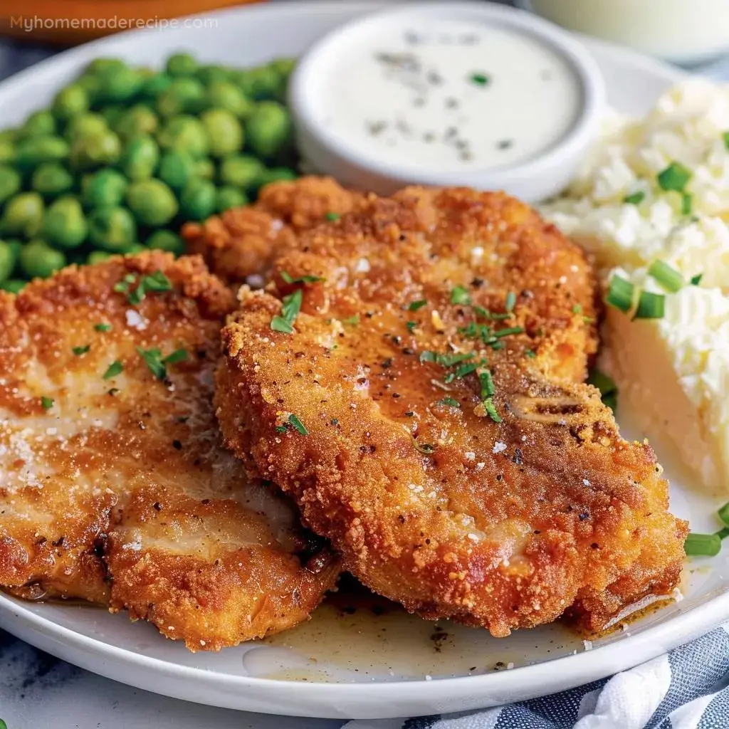 Country Fried Pork Chops with creamy gravy