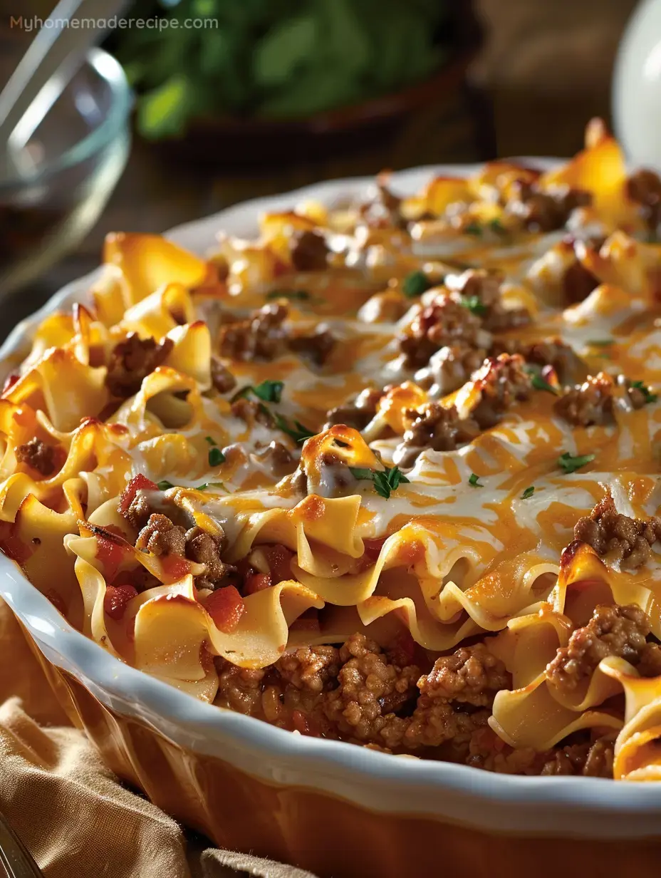 Amish Country Casserole in a baking dish