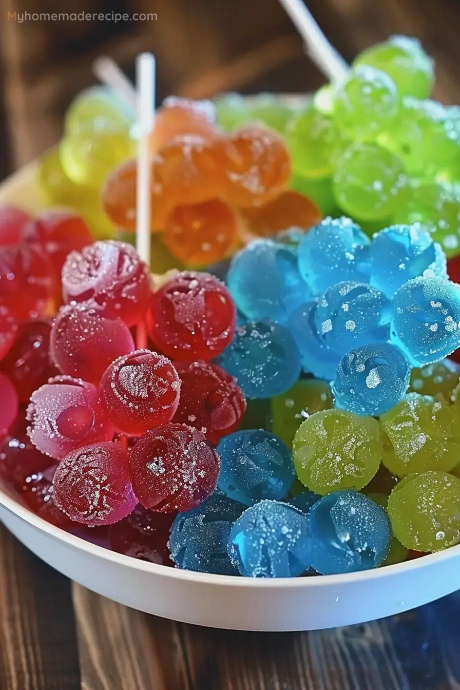 Frozen Candy Grapes with Jello