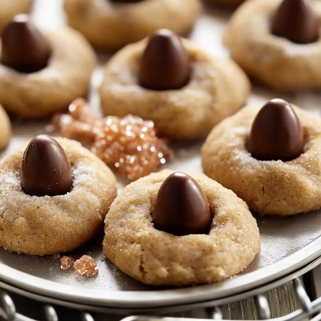 A close-up image of cookie dough circles topped with chocolate egg-shaped candies and sprinkled with sugar.