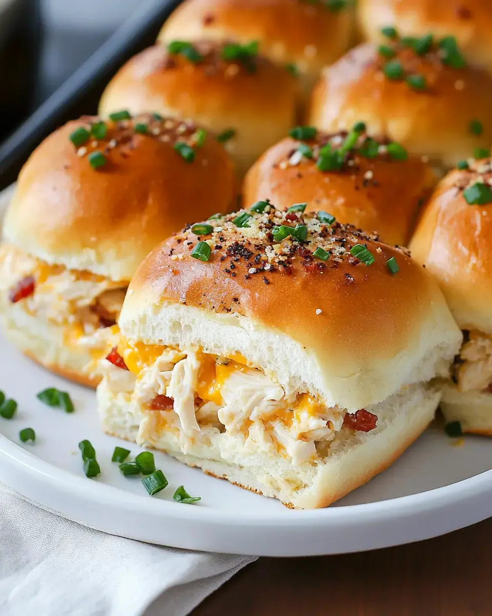 Crack Chicken Sliders on Hawaiian Rolls