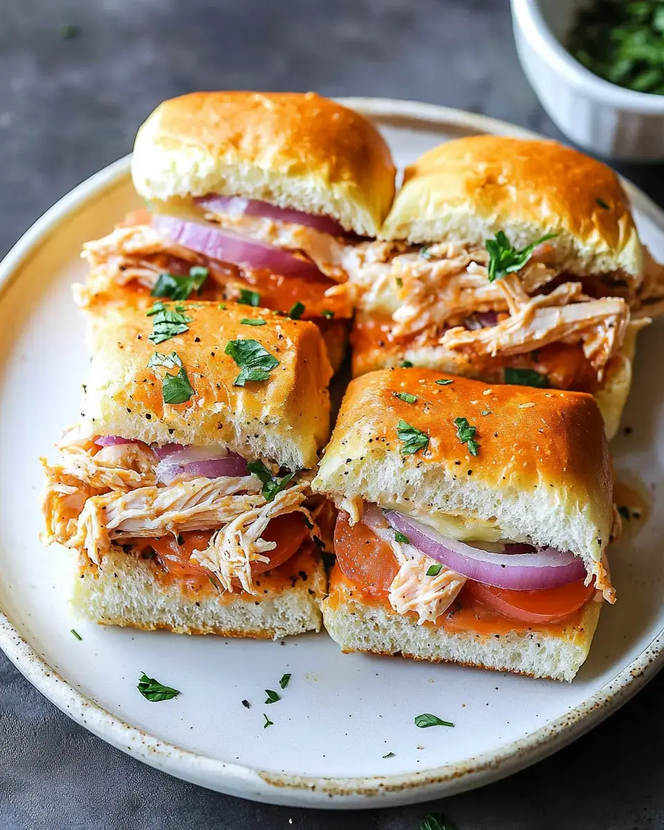 Easy Shredded Rotisserie Chicken Sliders