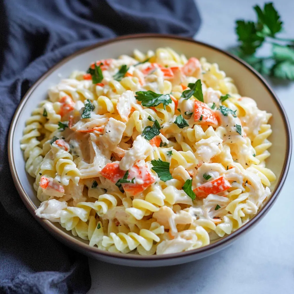 Creamy Crab Pasta Salad