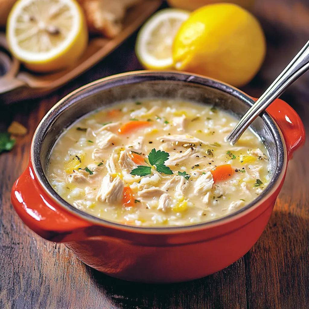 Avgolemono Greek Lemon Chicken Soup Recipe